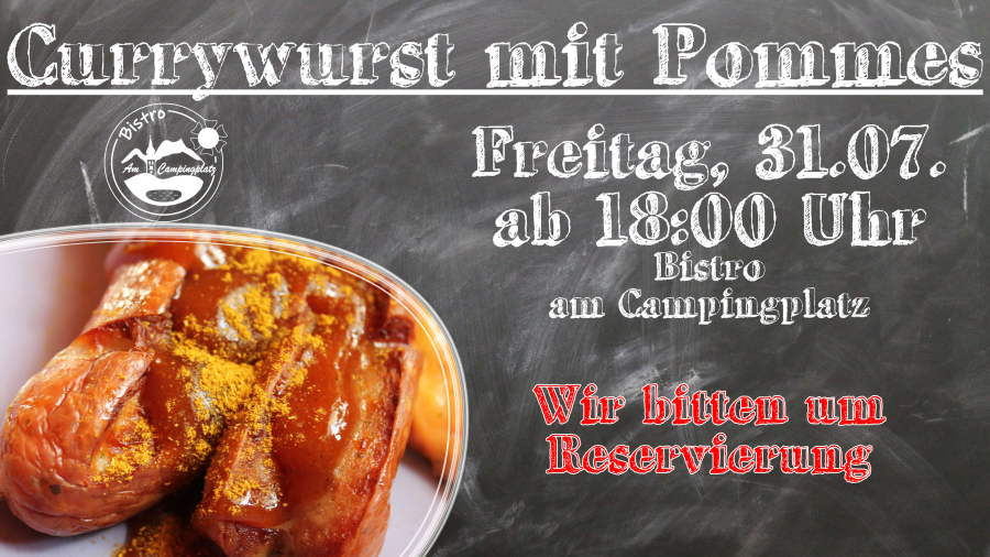 Currywurst mit Pommes Plakat